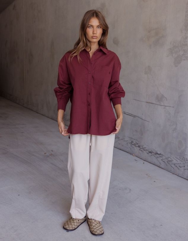 ALEXANDRA - Una Shirt Burgundy
