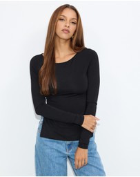 Dazie - Olivia Backless Long Sleeve Top