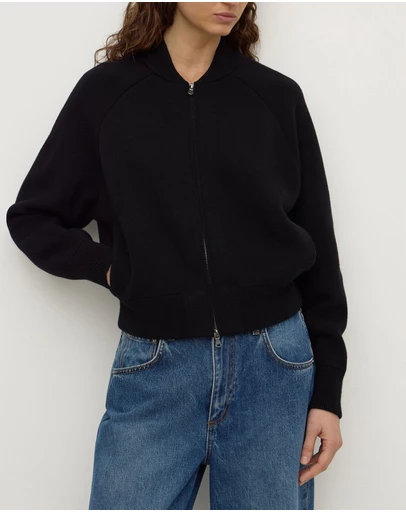 Assembly Label - Talia Milano Knit Bomber Jacket