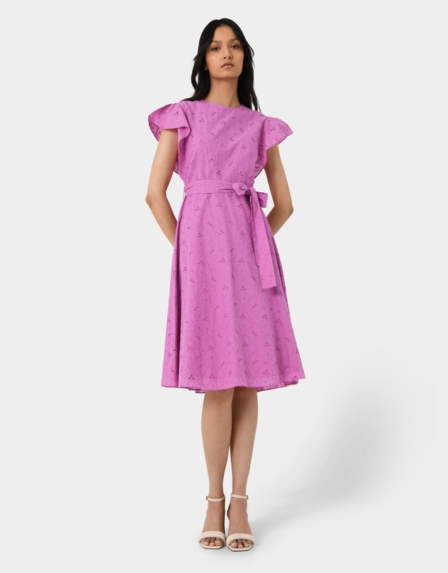 Forcast - Kavya Tie-Waist Cotton Dress