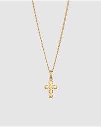 Elli Jewelry - Necklace Cross Pearl Communion 925 Sterling Silver Gold-Plated