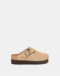 EVERAU - Australian Shepherd Ugg Berrin Platform Cow Suede Upper Loafer Oxfords Flats
