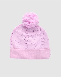Fleur Harris - 'Days of Enchantment' Heart Beanie in Lilac