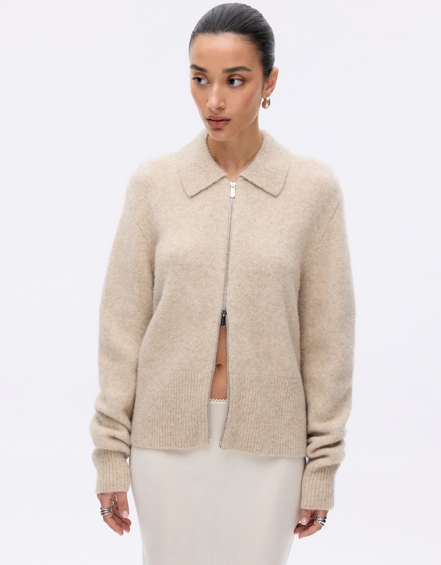 Minima Esenciales - Joryn Alpaca Wool Zip Cardigan
