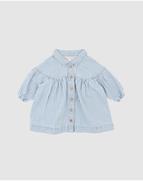 Fox & Finch - Winter Vacay Stripe Denim Dress - Babies