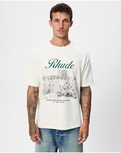 Vintage White, Black & Green