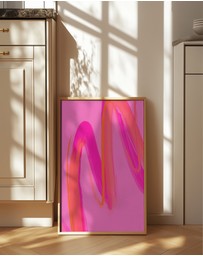 Olive et Oriel - Pinkwave No 7 by Treechild Art Print