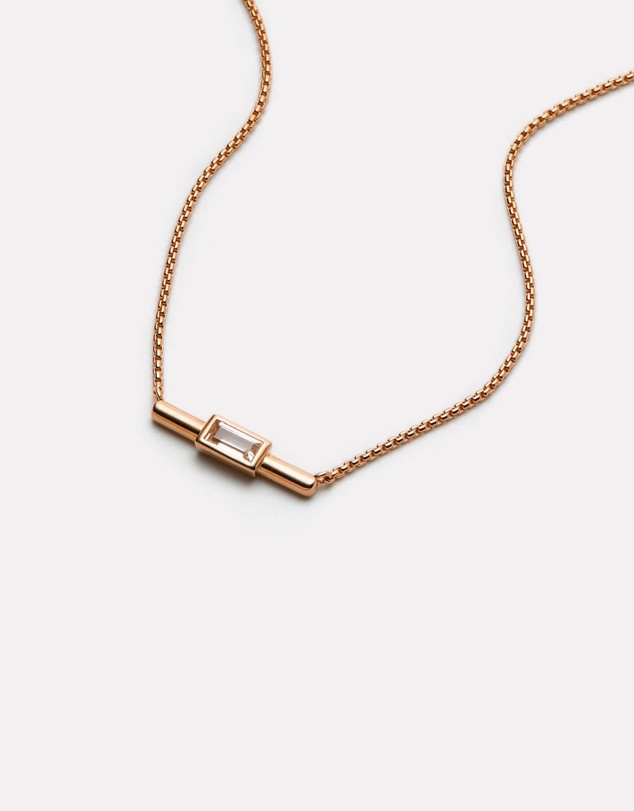 Najo - Skye Rose Gold Cubic Zirconia Necklace