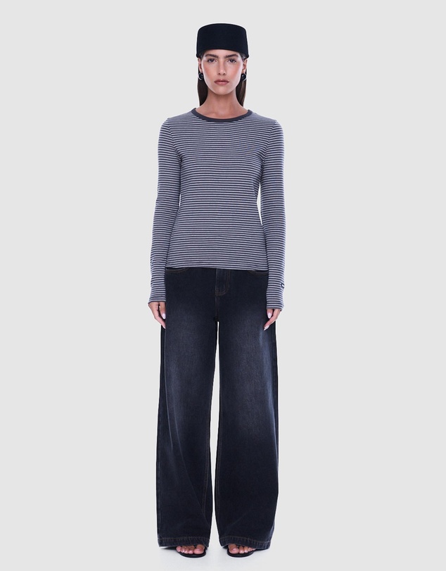 ENA PELLY - Piper Long Sleeve Stripe Top