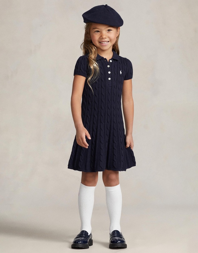 Polo Ralph Lauren - Cable-Knit Cotton Polo Sweater Dress - Kids - The Iconic Exclusive