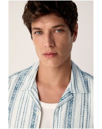 NEXT - Short Sleeve Textured Stripe Shirt