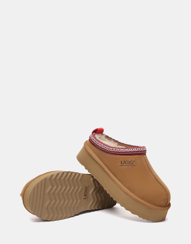 EVERAU - Australian Shepherd Ugg Tay Platform Cow Suede Upper House Shoes