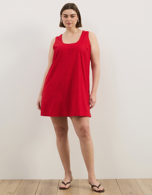 Atmos&Here Curvy - Luna Linen Blend Mini Dress