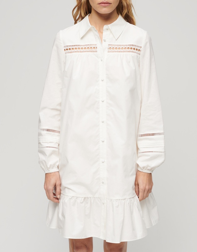Superdry - Lace Mix Shirt Dress