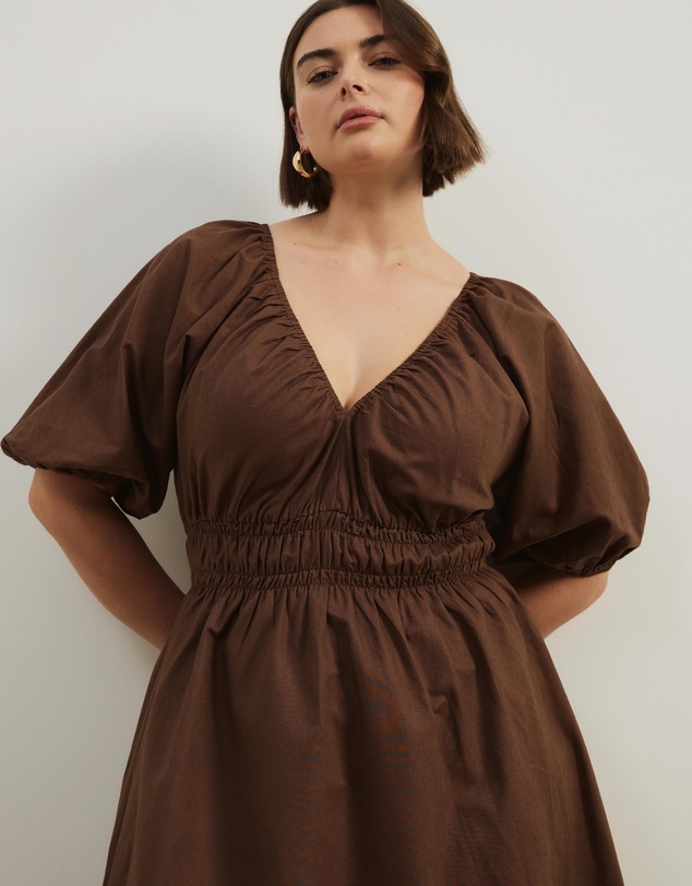 Atmos&Here Curvy - Darla Linen Blend Midi Dress