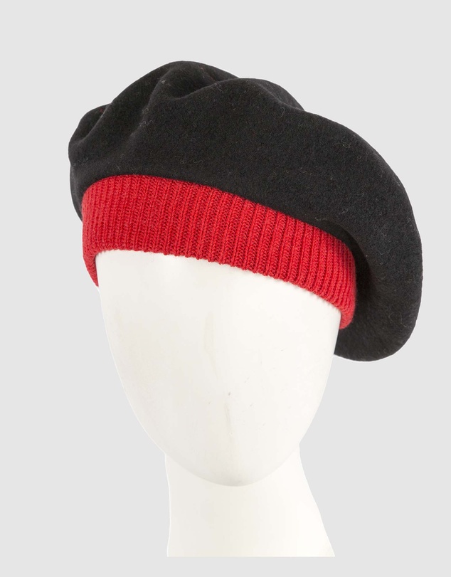 Max Alexander - Black European Made Embroidered Woolen Beret