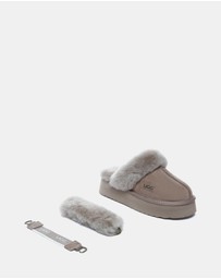 EVERAU - Australian Shepherd Ugg Musa Platform Cow Suede Upper House Shoes