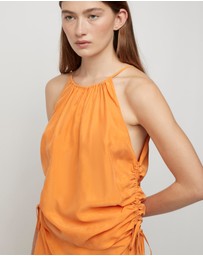FRIEND of AUDREY - Andree Cupro Ruched Top