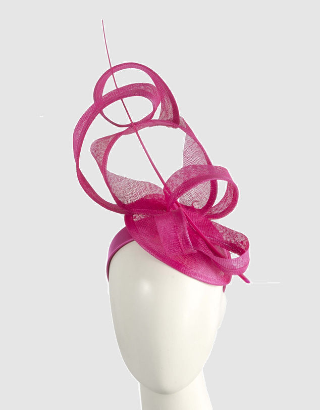 Max Alexander - Tall Fuchsia Sinamay Fascinator Headband