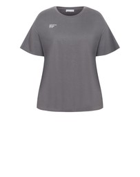 City Chic - Plus size Chill Social Club Tee - slate