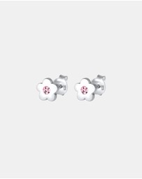 Elli Jewelry - Earrings Kids Flower Crystals 925 Sterling Silver