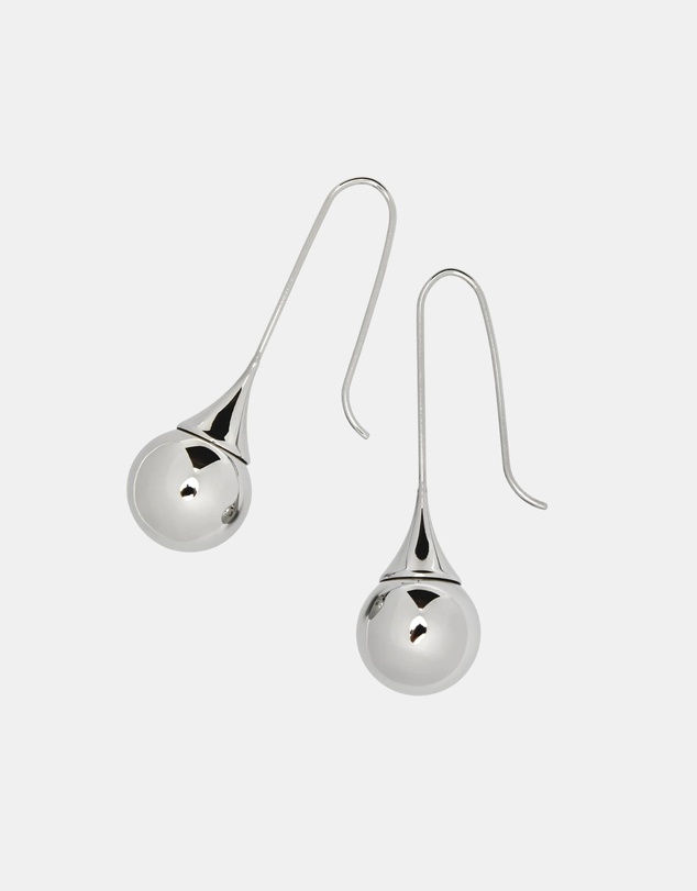 Pastiche - Silver Ball Drop Earrings