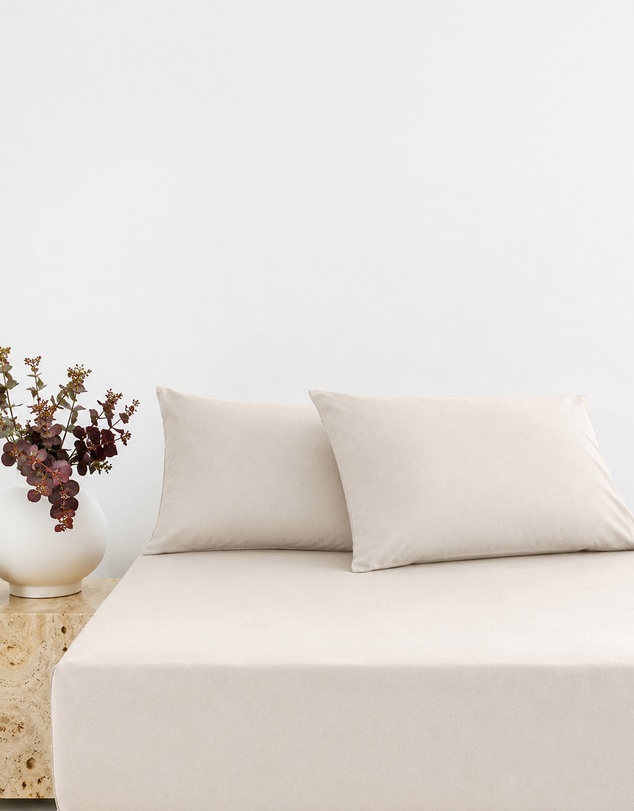 Bambury - BedT Organica - Organic Cotton and Tencel blend - Jersey Knit Fitted Sheet and Pillowcase Set