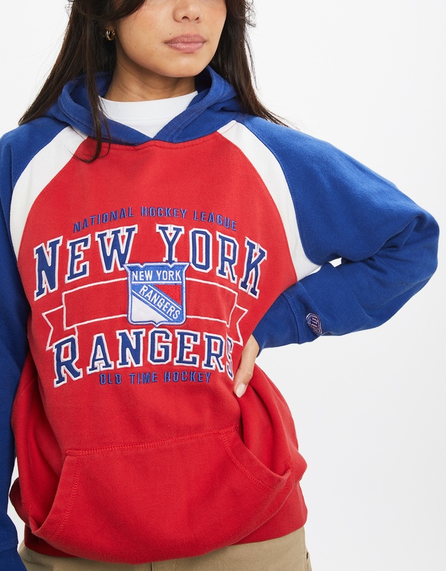 Vintage by The Real Deal - Pre Loved - Vintage NHL New York Rangers Hooded Sweatshirt