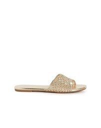 City Chic - Wide Fit Weave Flat Slide