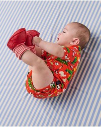 Kip&Co - Christmas Toys Organic Short Sleeve Romper - Babies