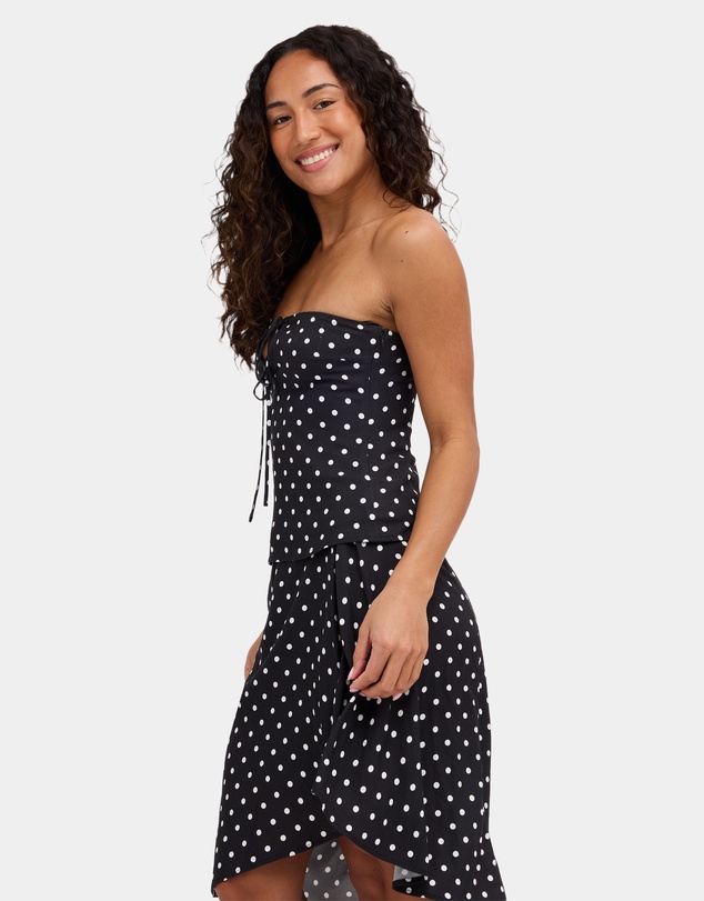 RVCA - Womens Landon Polka Dot Strapless Top