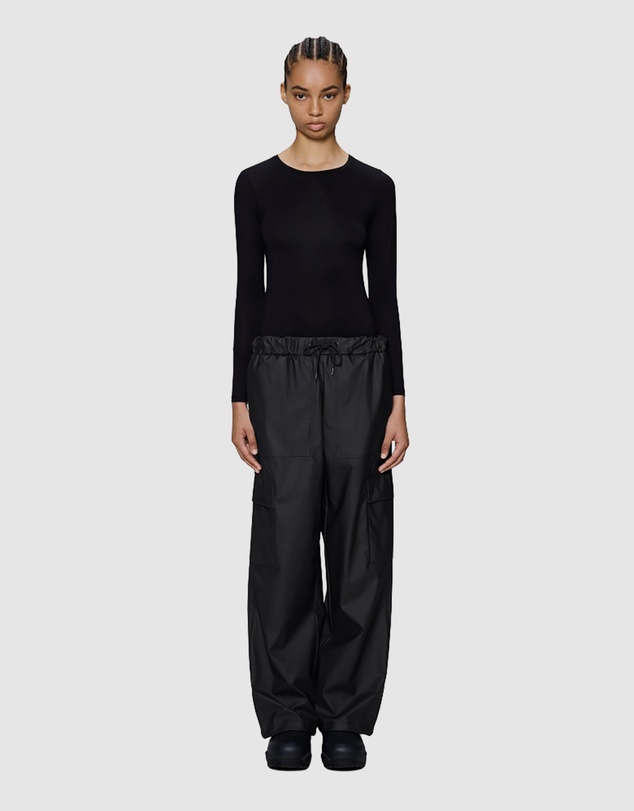 RAINS - Women's Cargo Rain Pants Wide Black