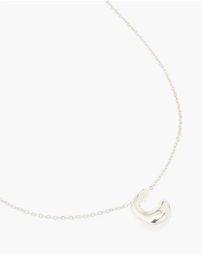 Lovisa - Waterproof Stainless Steel Large Bubble Letter C Necklace