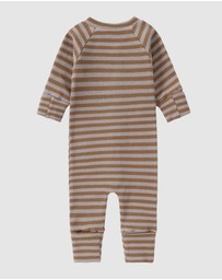 Susukoshi - Waffle Snapsuit Long Sleeves With Pants