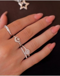 Elli Jewelry - Ring Engagement Ring Classic with Zirconia crystals in 925 sterling silver