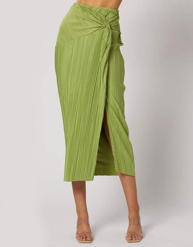 Winona - Plisse Skirt Green