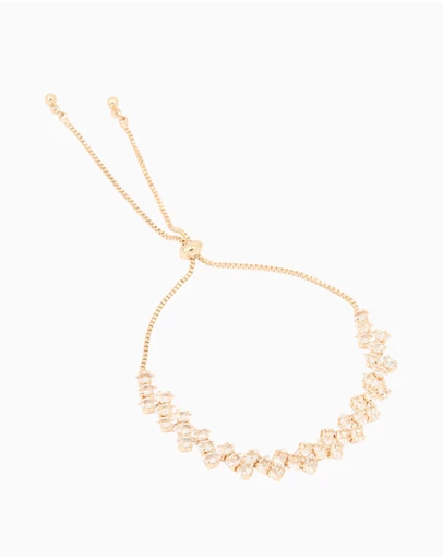 Lovisa - Gold Cubic Zirconia Round Toggle Bracelet