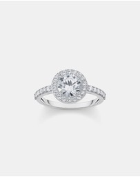 THOMAS SABO - Halo ring with white zirconia in brilliant cut