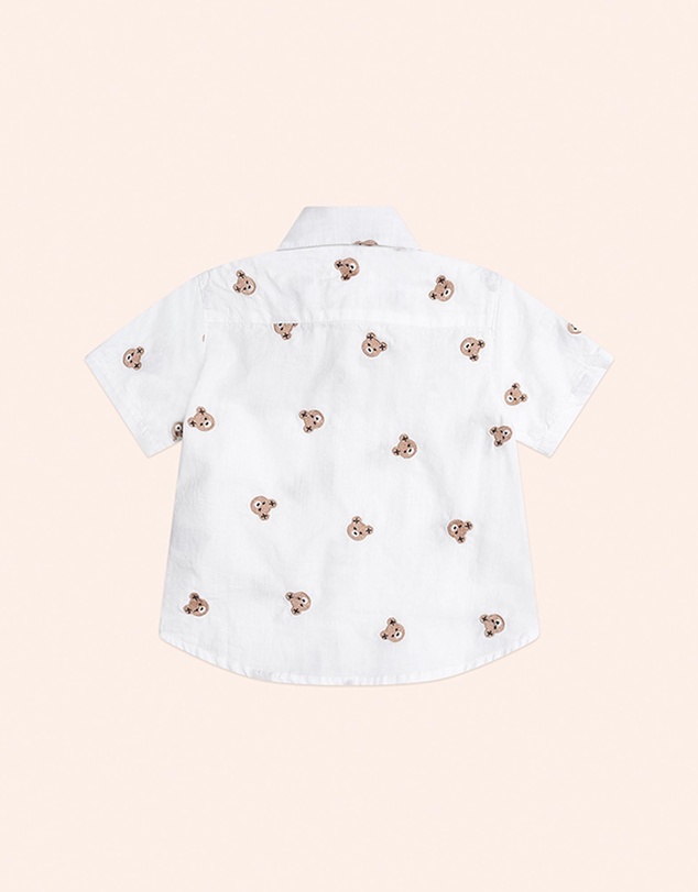 Huxbaby - Shortsleeve Huxbear Button Up Crisp - Babies