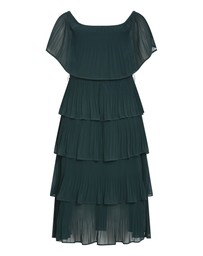 City Chic - Plus size DRESS NIGHT GARDEN - Green Teal