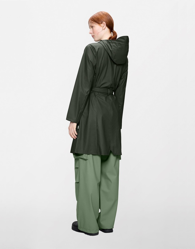 RAINS - Curve Women's Long Jacket Green