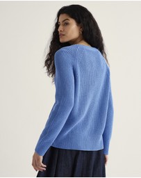 Seasalt - Seasalt Cornwall Blue Potters Meadow Cardigan