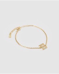 Izoa - Crystal Letter E Bracelet
