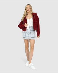 Belle & Bloom - Fireside Cropped Utility Zip Jacket