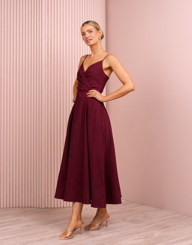 Azzurielle - Peta Full Skirt Midi Dress