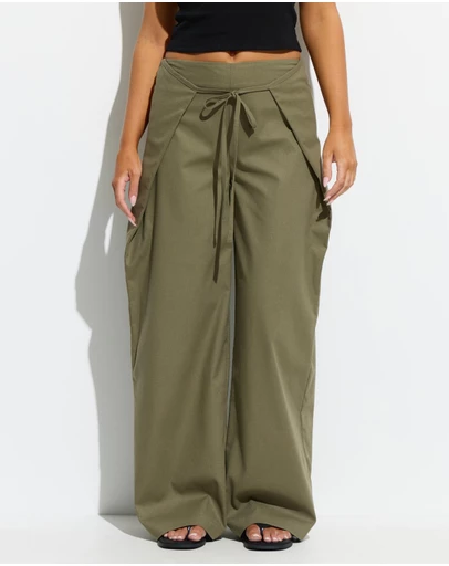 Dazie - Toni Relaxed Linen Blend Barrel Leg Pants