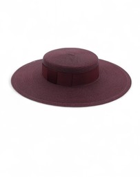 Morgan & Taylor - Macy Racewear Boater in Dark Cherry Red