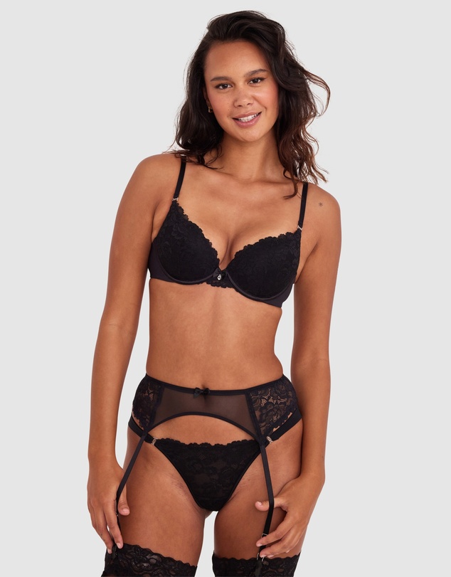 Bras N Things - Bethany Essentials Basic Suspender - Black