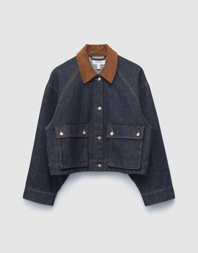 & Other Stories - Short Cord-Collar Denim Jacket