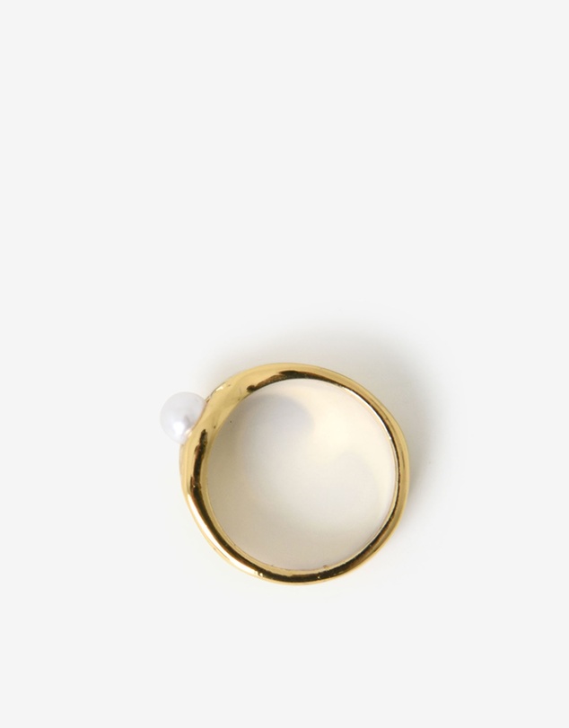 Forcast - Clara Pearl Gold Plated Ring